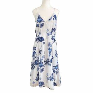 HOUSE OF HARLOW 1960 X REVOLVE BLUE FLORAL FIT & FLARE MINI DRESS - S